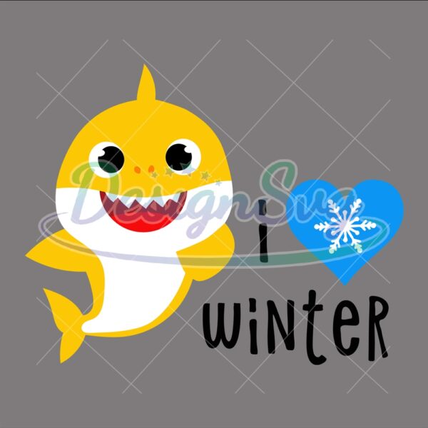i-love-winter-christmas-yellow-baby-shark-svg