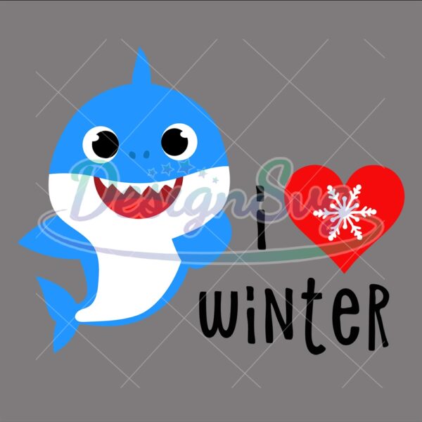 i-love-winter-christmas-blue-baby-shark-svg