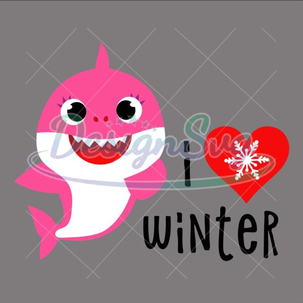 i-love-winter-christmas-pink-baby-shark-svg