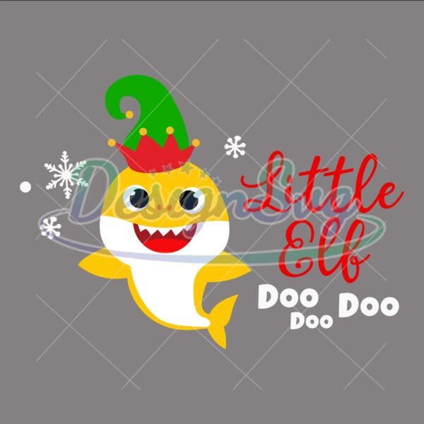 little-elf-christmas-baby-shark-doo-doo-svg