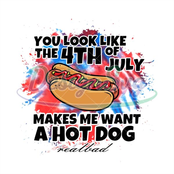 4th Of July Makes Me Want A Hot Dog PNG