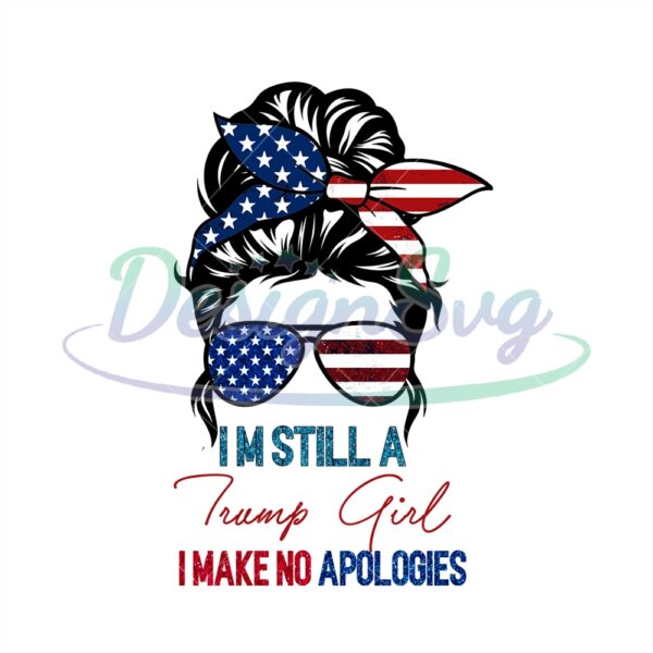 american-messy-bun-trump-girl-makes-no-apologies-png