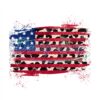 Leopard Plaid American Flag PNG