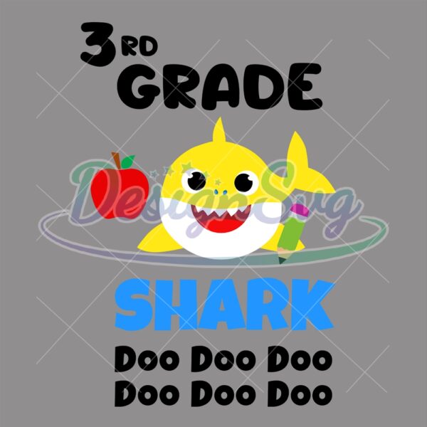 3rd-grade-yellow-little-baby-shark-doo-doo-svg