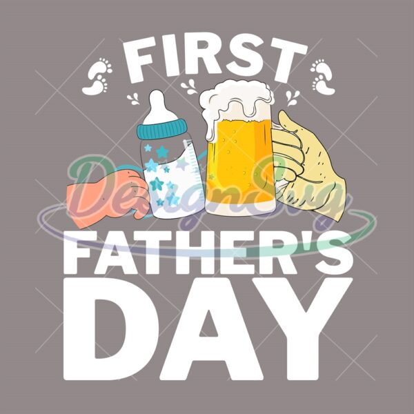 first-father-day-milk-beer-cheering-png