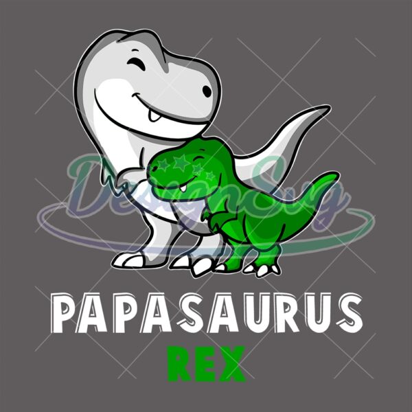 Papasaurus Rex With Baby PNG