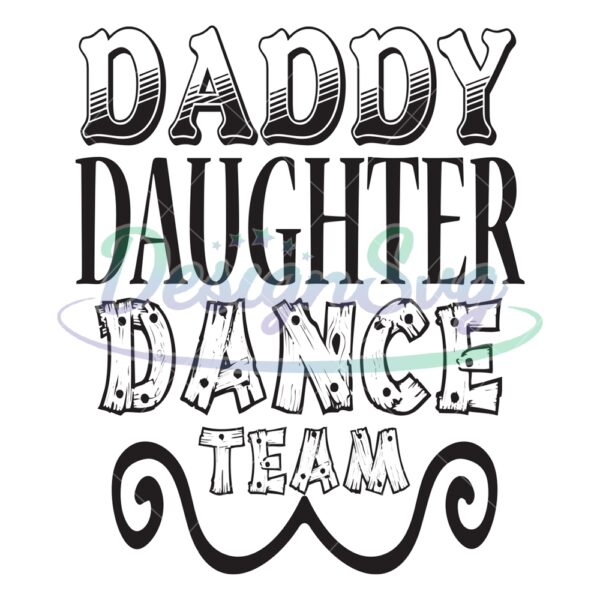 Daddy and Daughter Dance Team SVG