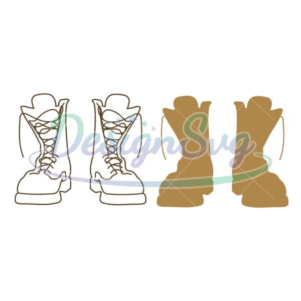 Leather Boot Footwear SVG Gift For Father