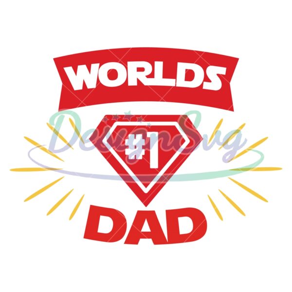 Worlds Number One Dad Best SVG