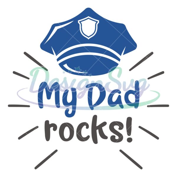 Police Hat My Dad Rock Svg