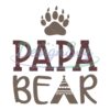 Papa Bear Paw Svg Gift For Father