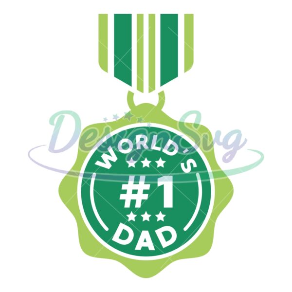 Worlds First Dad Funny Medal SVG