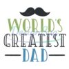 Worlds Greatest Dad Mexican Mustached SVG