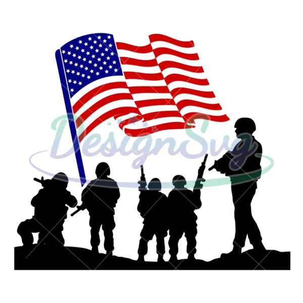 American Flag Army Veteran SVG
