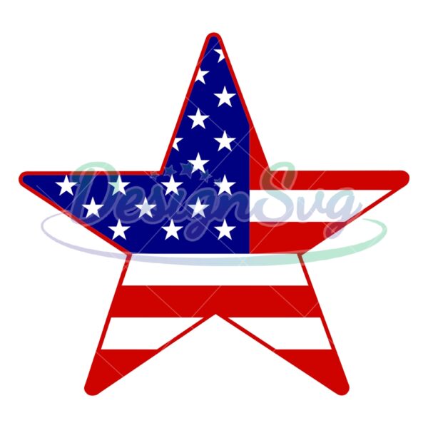American Flag Star Patriotic Day SVG