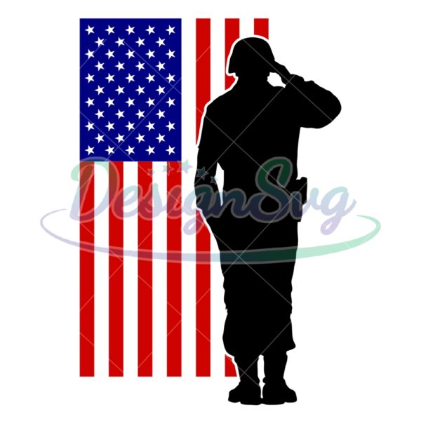 American Flag Soldier Patriotic SVG