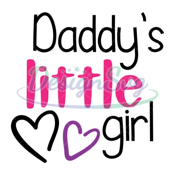 Daddy's Little Love Girl Daughter Svg
