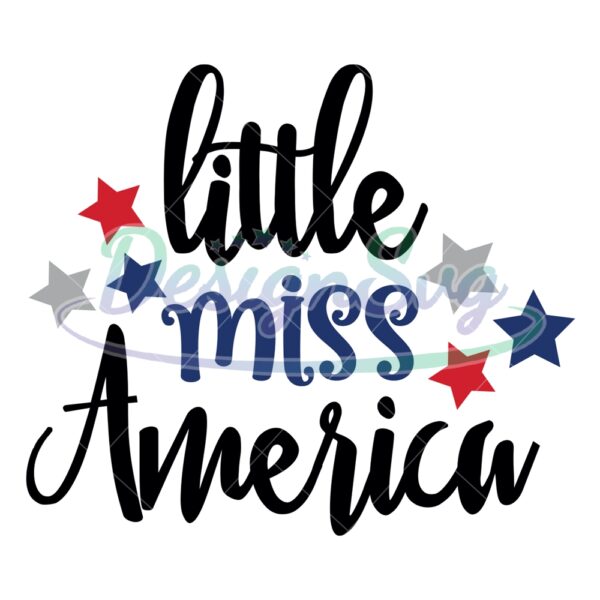 Little Miss America Patriotic SVG