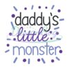 Daddy's Little Monster Svg Gift For Father