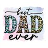 Best Dad Ever Leopard Watercolor Png