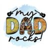 My Dad Rocks Watercolor Png Guitar Design