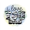I Love You Dad Zebra Watercolor Png