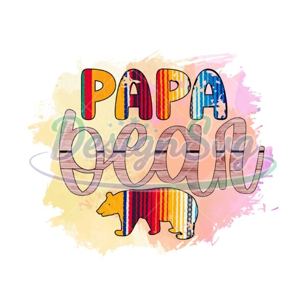 Papa Bear Watercolor Png Sublimation
