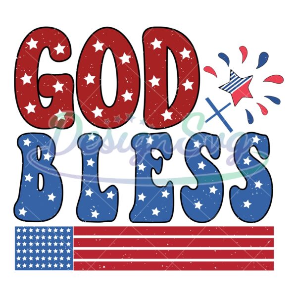 God Bless America 4th Of July Day Png