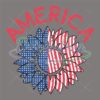 America 4th Of July Sunflower Flag Png