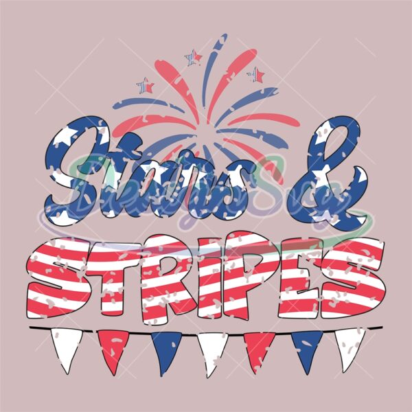 Stars And Stripes Retro Patriotic Day PNG