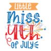 Little Miss 4th Of July Funny Sayings SVG