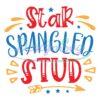 Star Spangled Stud Patriotic SVG