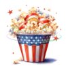 Pop Corn America 4th Of July Patriotic Day Png