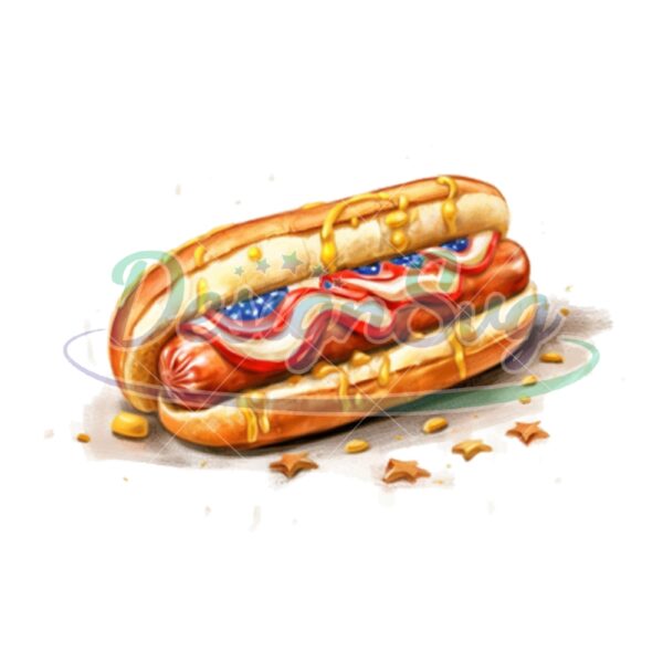 Hot Dog 4th Of July Patriotic Day Png