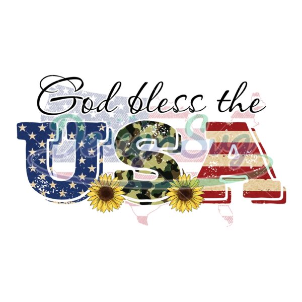 god-bless-the-usa-america-patriotic-sunflower-svg