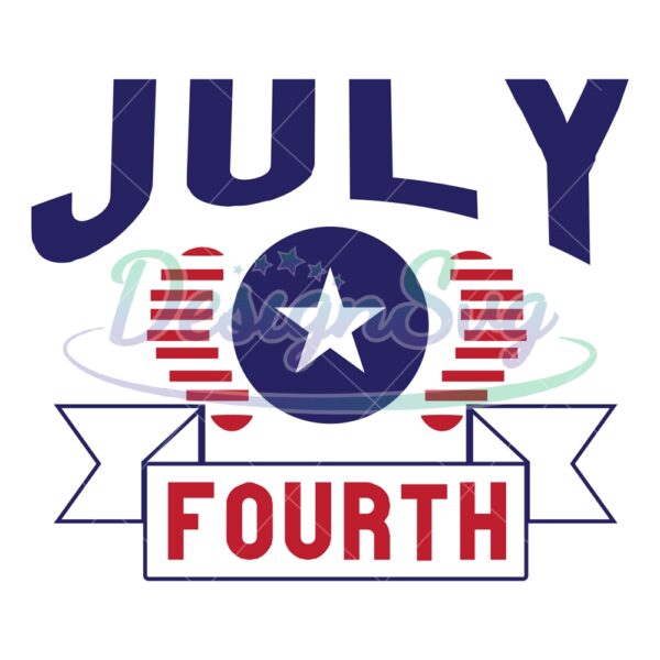 Happy Fourth Of July Badge Logo SVG