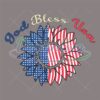 God Bless USA 4th Of July Sunflower Png