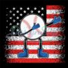 American Flag Dabbing Baseball SVG