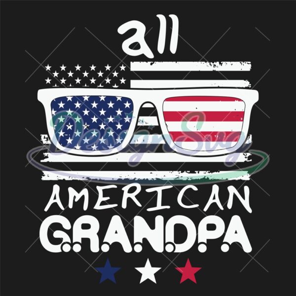 all-american-grandpa-glasses-flag-svg