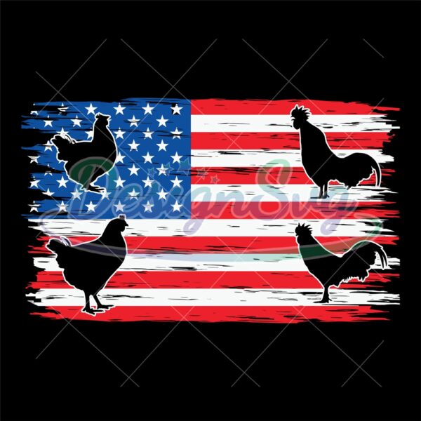 american-flag-patriotic-day-chicken-svg