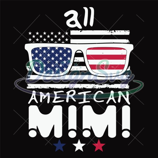 All American Mimi Flag Glasses SVG