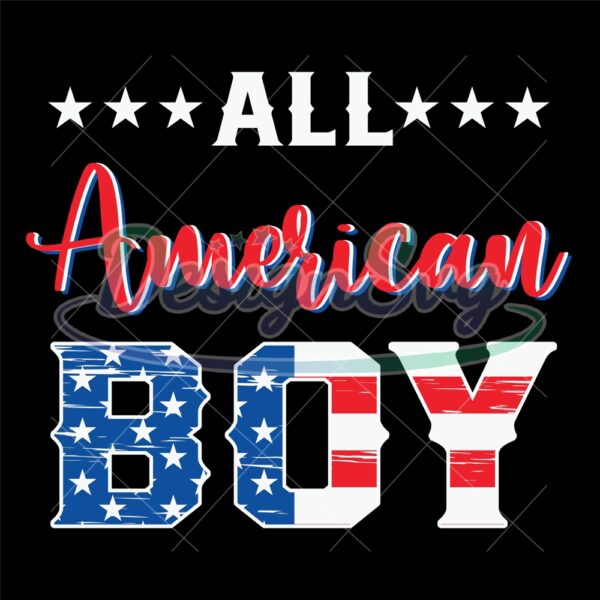 All American Boy USA Flag SVG