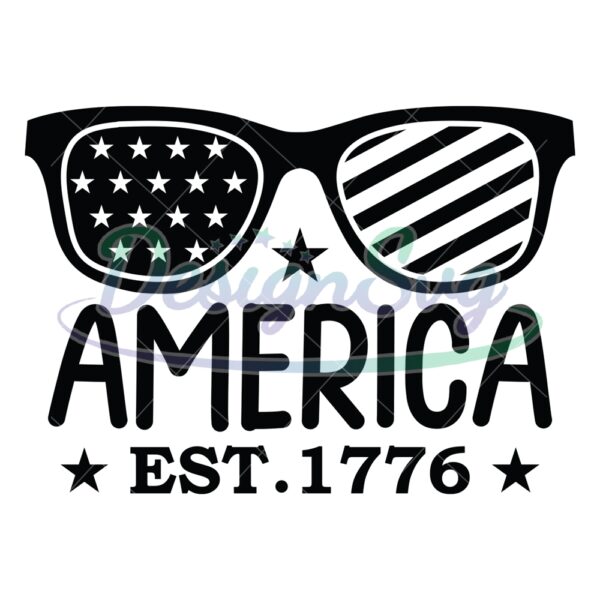 america-est-1776-4th-of-july-glasses-svg
