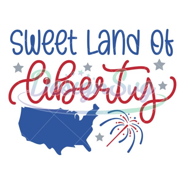 Sweetland Of Liberty American Map SVG