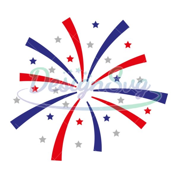 Star Fireworks Patriotic Day SVG