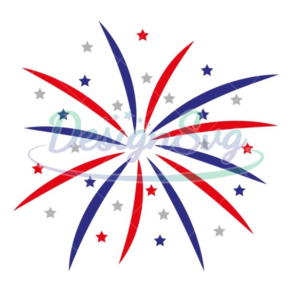 Star Fireworks Independence Day SVG