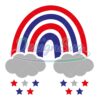 Boho Rainbow 4th Of July Day SVG