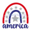 America Rainbow 4th Of July Day SVG