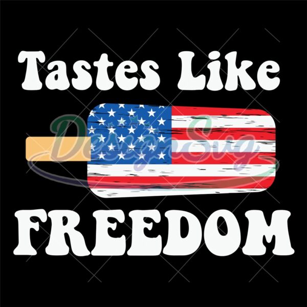 Tastes Like Freedom American Flag Ice Cream SVG