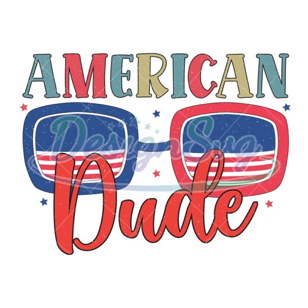 American Dude Patriotic Glasses PNG